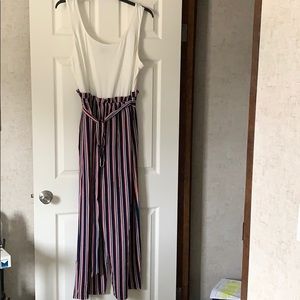 As U Wish Striped Jumpsuit Size 2X
